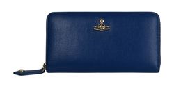 Vivienne Westwood Long Wallet, Leather, Blue, 2*